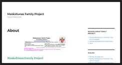 Desktop Screenshot of maskoliunasfamilyproject.com