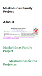 Mobile Screenshot of maskoliunasfamilyproject.com